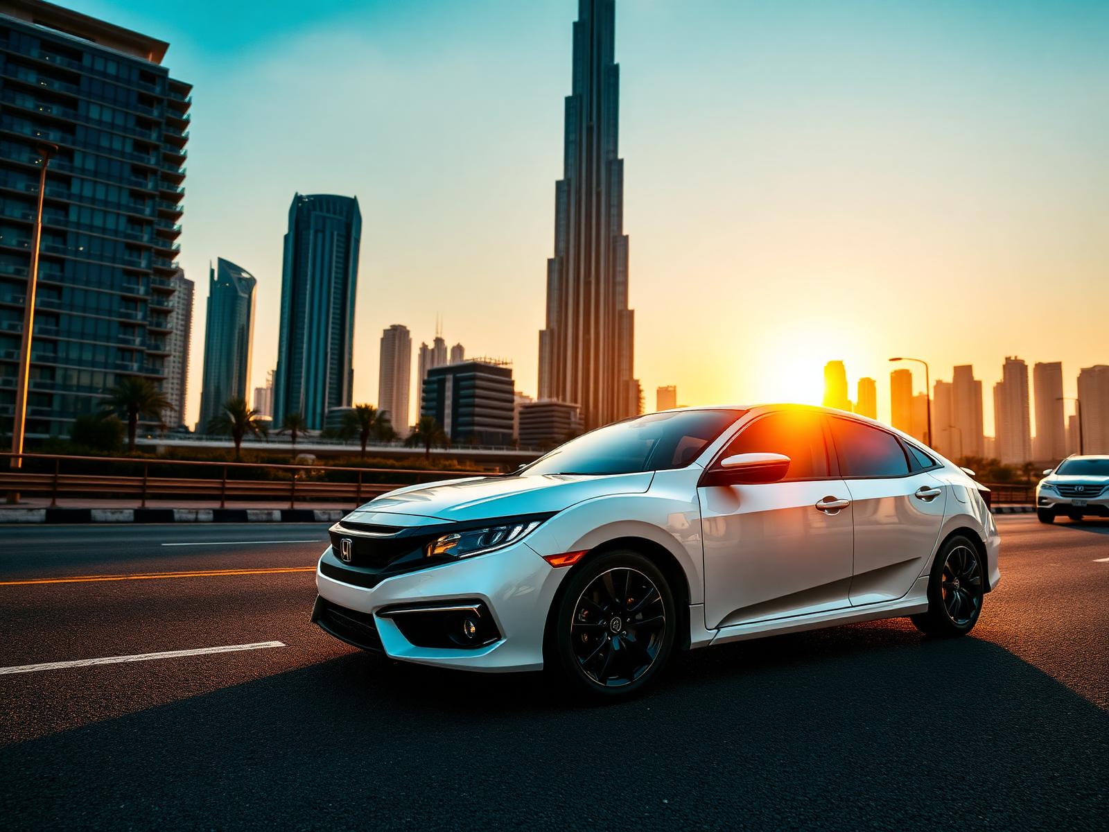 Honda Civic chauffeur car in the UAE